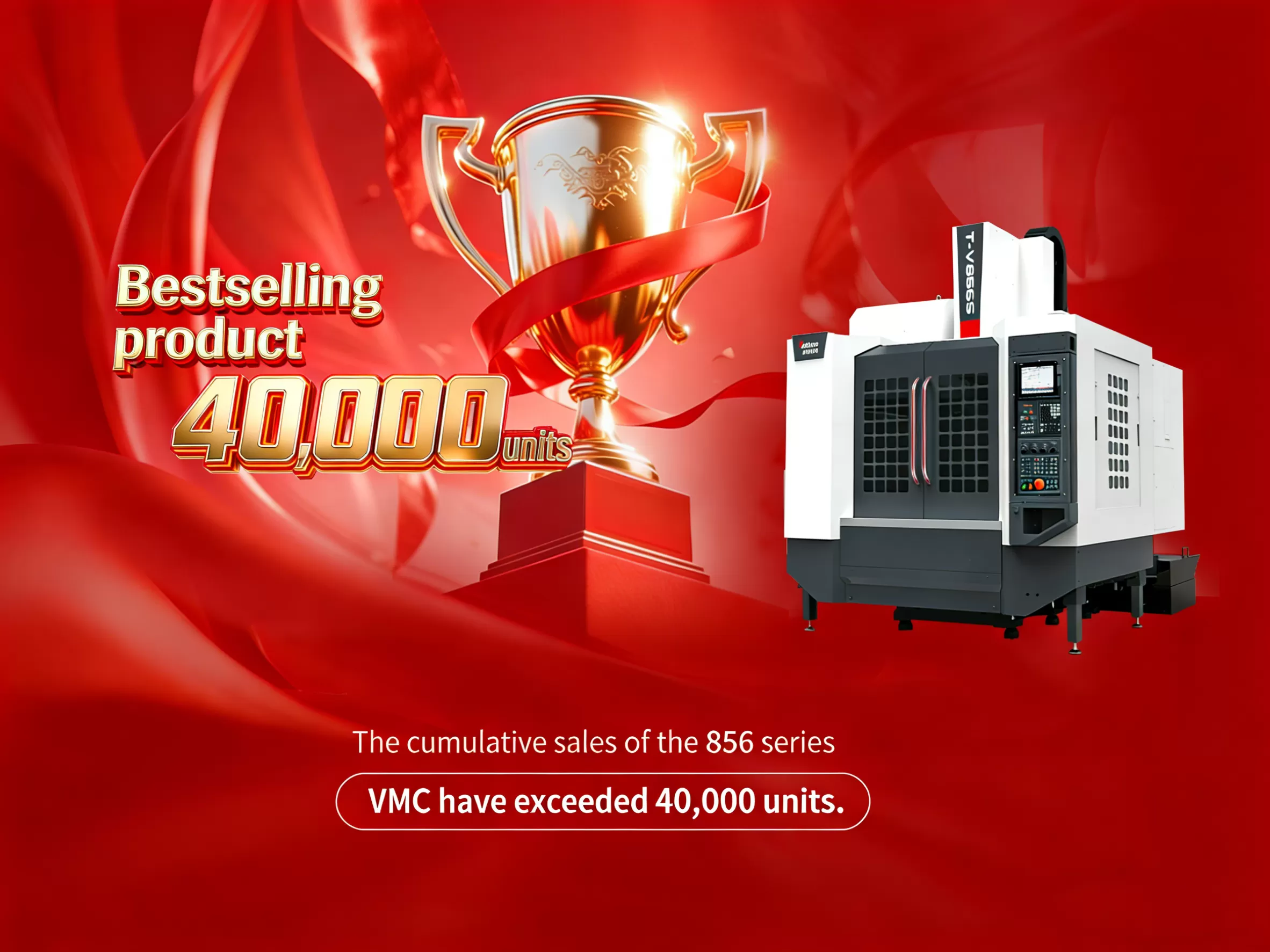 Centro de Usinagem Vertical Série 856 da Taikan Machine Supera 40.000 Unidades