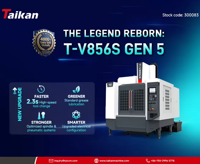 O Próximo Capítulo de um Best-seller Global: A Taikan Machine Lança o Centro de Usinagem Vertical T-V856S de 5ª Geração
