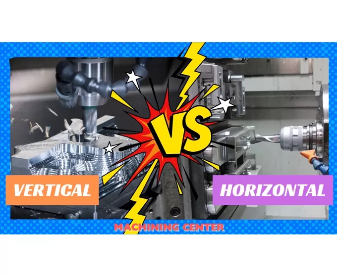 Qual é a diferença entre centros de usinagem horizontais e verticais?